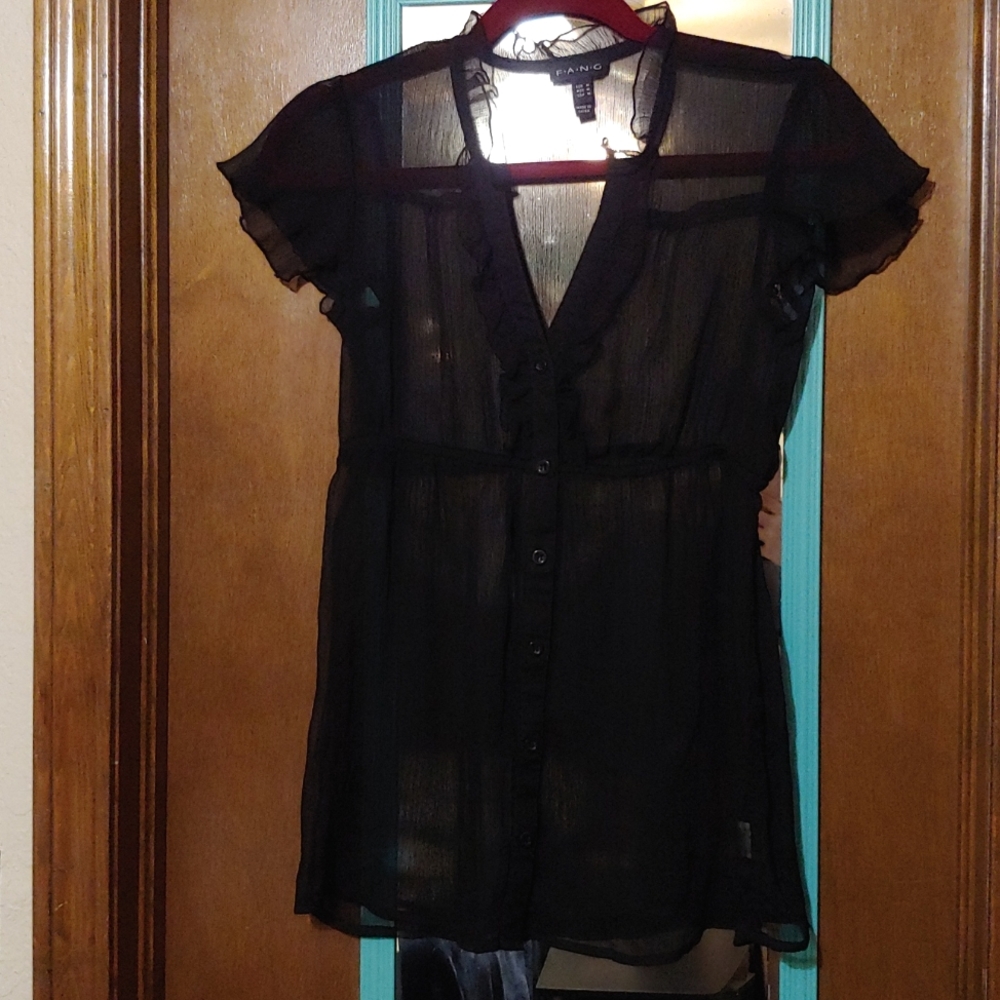 Sheer Black Blouse